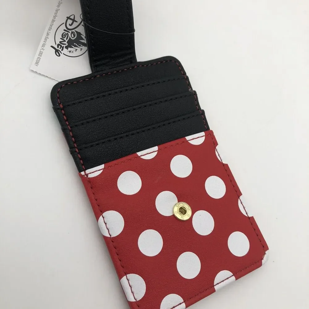 Disney Parks Wallet Minnie Mouse Slim ID Cardholder Gold Silhouette Dots & Bow